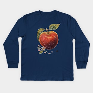 Watercolor apple Kids Long Sleeve T-Shirt